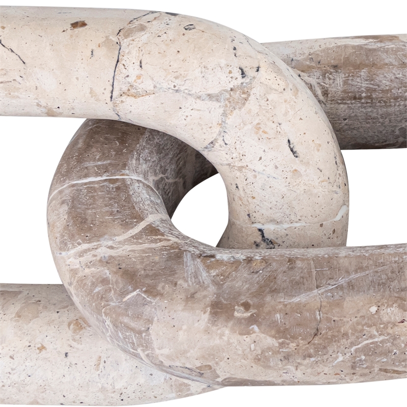 Meridian Furniture Lynx Beige Marble Decorative Chain Links
