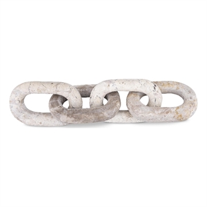 Meridian Furniture Lynx Beige Marble Decorative Chain Links