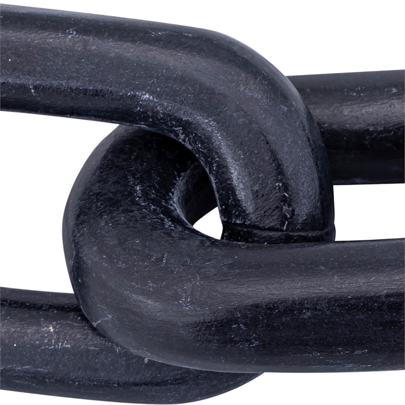 Meridian Furniture Lynx Black Marble Decorative Chain Links
