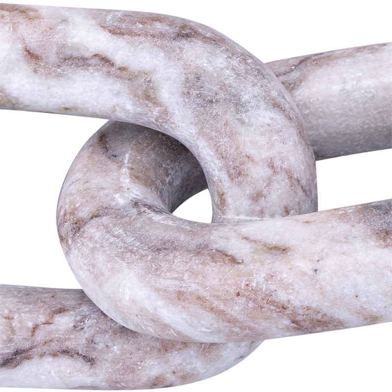 Meridian Furniture Lynx Brown Marble Decorative Chain Links
