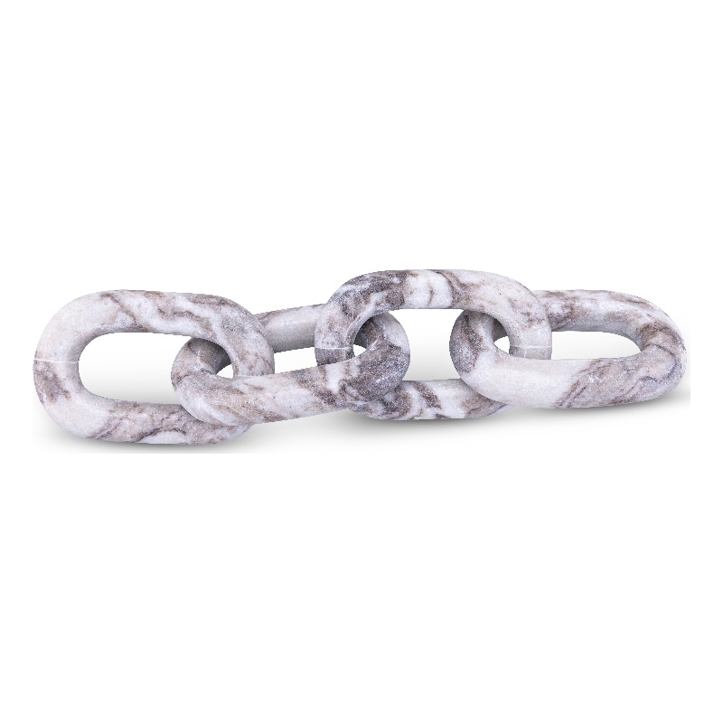 Meridian Furniture Lynx Brown Marble Decorative Chain Links