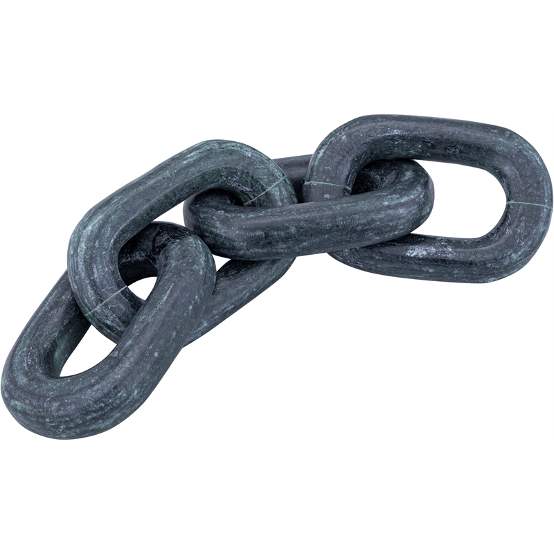 Meridian Furniture Lynx Green Marble Decorative Chain Links