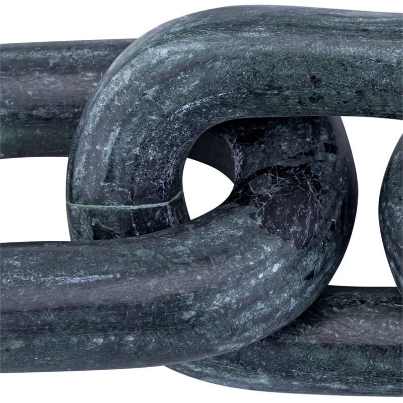 Meridian Furniture Lynx Green Marble Decorative Chain Links