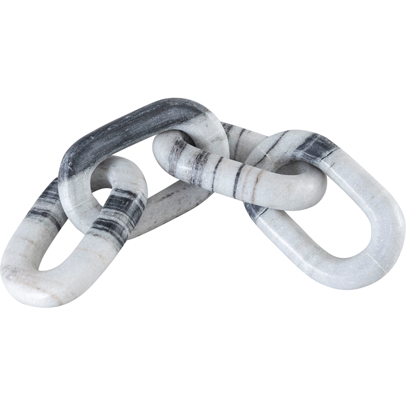 Meridian Furniture Lynx Panda Marble Decorative Chain Links