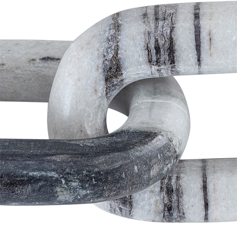 Meridian Furniture Lynx Panda Marble Decorative Chain Links