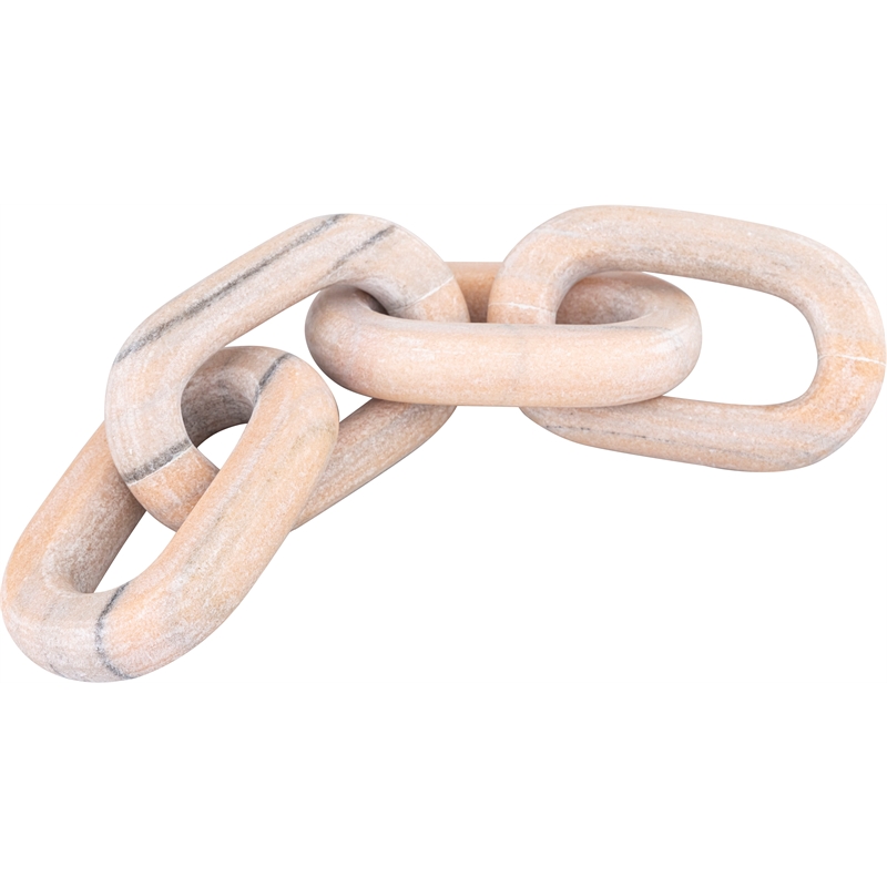 Meridian Furniture Lynx Pink Marble Decorative Chain Links