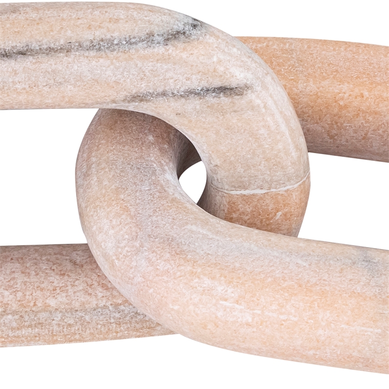 Meridian Furniture Lynx Pink Marble Decorative Chain Links