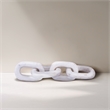 Meridian Furniture Lynx White Marble Decorative Chain Links
