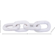 Meridian Furniture Lynx White Marble Decorative Chain Links