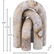 Meridian Furniture Arco Beige Marble 3pc. Decorative Object