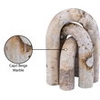 Meridian Furniture Arco Beige Marble 3pc. Decorative Object