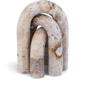 Meridian Furniture Arco Beige Marble 3pc. Decorative Object