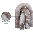 Meridian Furniture Arco Brown Marble 3pc. Decorative Object