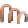 Meridian Furniture Arco Pink Marble 3pc. Decorative Object