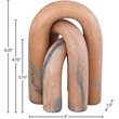 Meridian Furniture Arco Pink Marble 3pc. Decorative Object