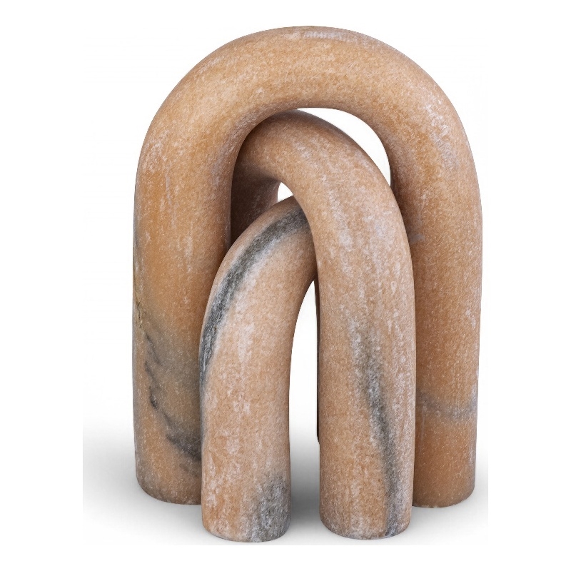 Meridian Furniture Arco Pink Marble 3pc. Decorative Object