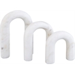 Meridian Furniture Arco White Marble 3pc. Decorative Object