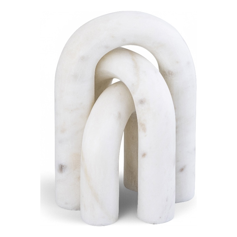 Meridian Furniture Arco White Marble 3pc. Decorative Object