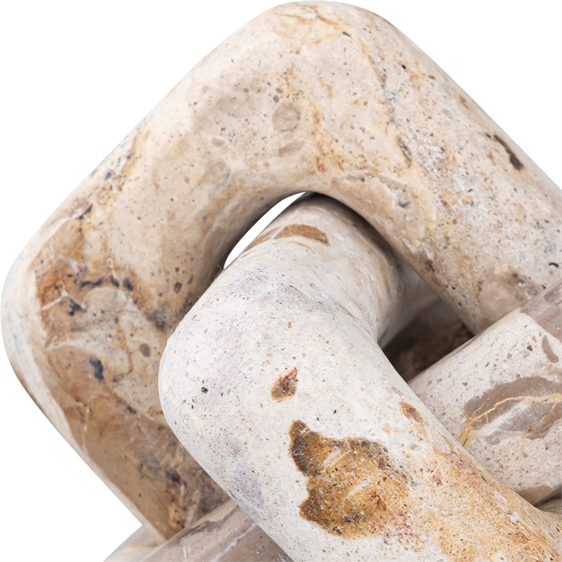 Meridian Furniture Bond Beige Marble Decorative Knot