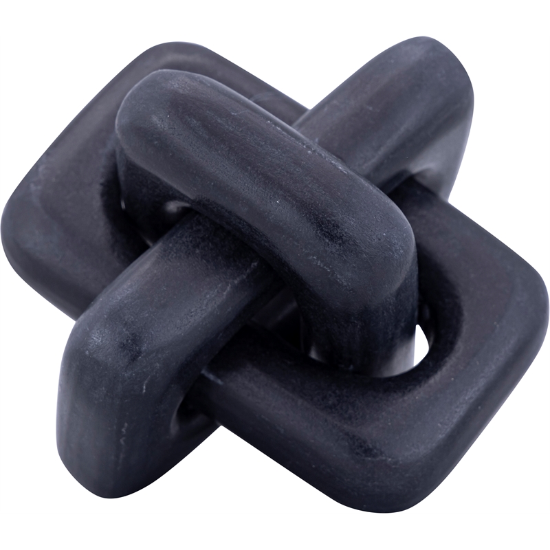 Meridian Furniture Bond Black Marble Decorative Knot