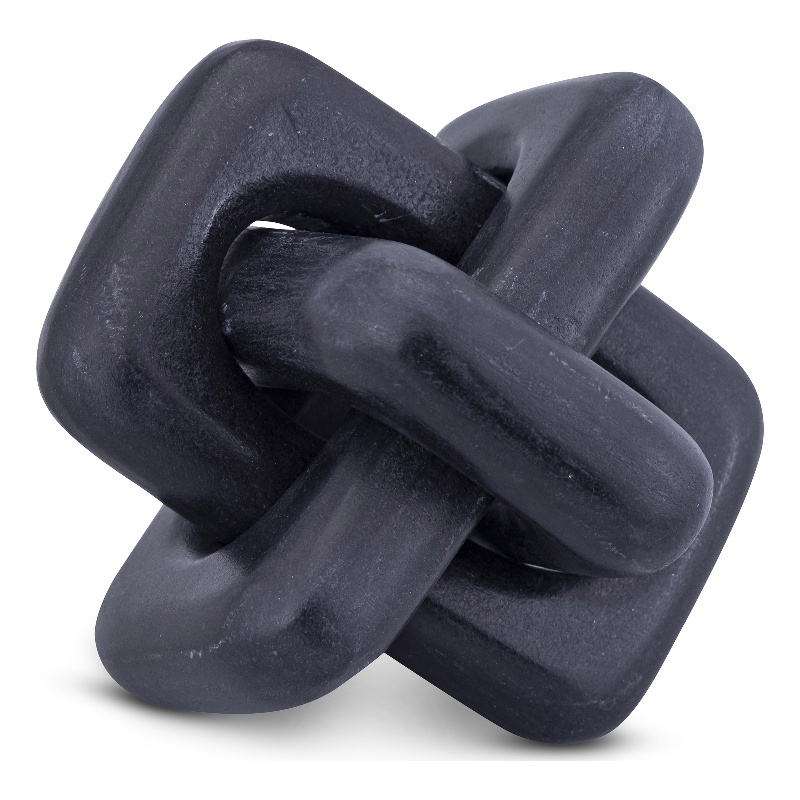 Meridian Furniture Bond Black Marble Decorative Knot