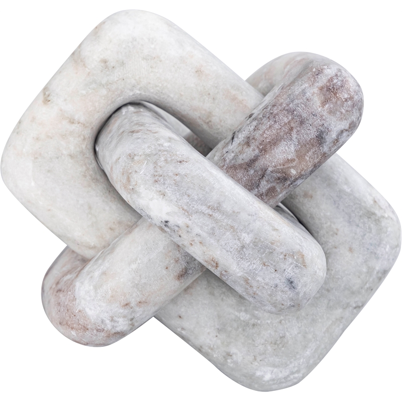 Meridian Furniture Bond Brown Marble Decorative Knot