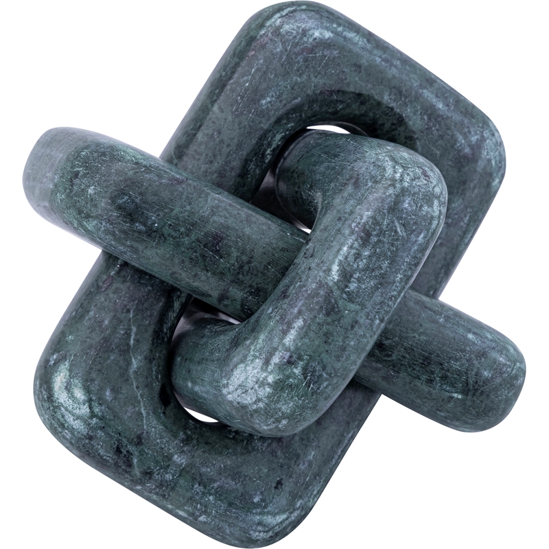Meridian Furniture Bond Green Marble Decorative Knot