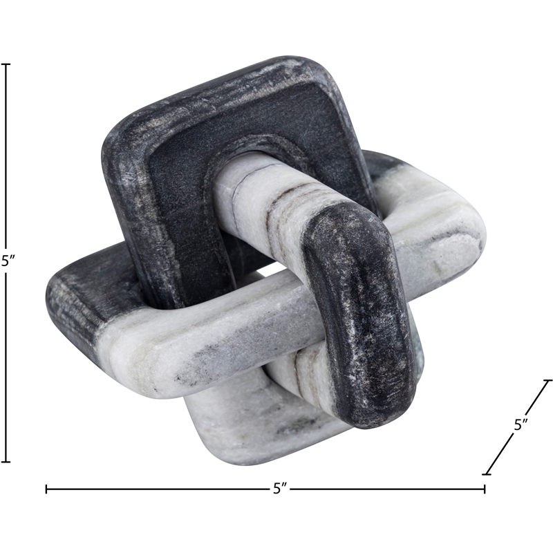 Meridian Furniture Bond Panda Marble Decorative Knot