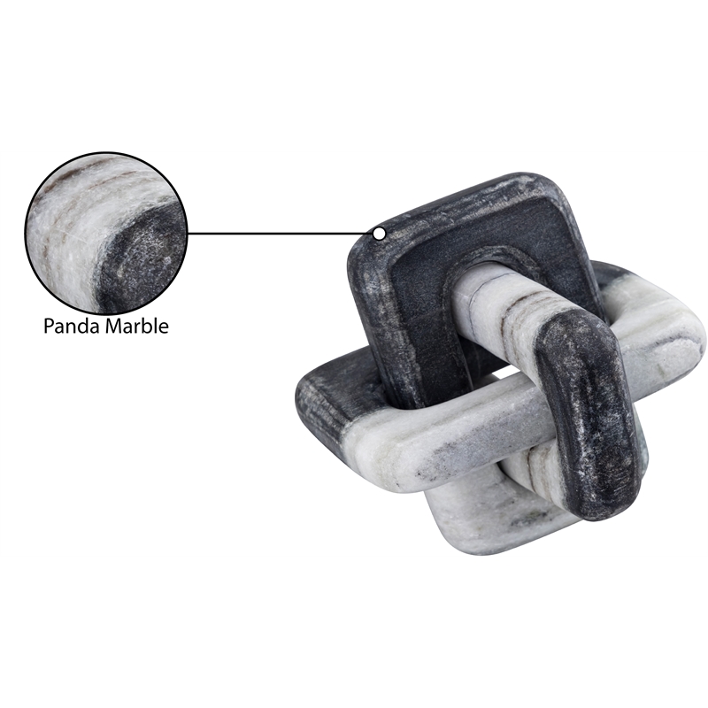 Meridian Furniture Bond Panda Marble Decorative Knot
