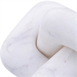 Meridian Furniture Bond White Marble Decorative Knot