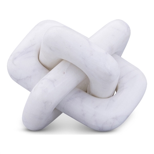 Meridian Furniture Bond White Marble Decorative Knot