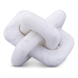 Meridian Furniture Bond White Marble Decorative Knot