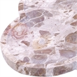 Meridian Furniture Rimini Beige Clover Shaped Marble Tray
