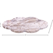 Meridian Furniture Rimini Beige Clover Shaped Marble Tray