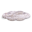 Meridian Furniture Rimini Beige Clover Shaped Marble Tray