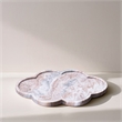 Meridian Furniture Rimini Brown Clover Shaped Marble Tray