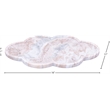 Meridian Furniture Rimini Brown Clover Shaped Marble Tray