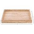 Meridian Furniture Barletta Beige Square Travertine Tray