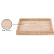 Meridian Furniture Barletta Beige Square Travertine Tray
