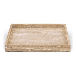 Meridian Furniture Barletta Beige Square Travertine Tray