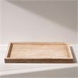 Meridian Furniture Barletta Beige Rectangular Travertine Tray