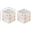 Meridian Furniture Dice Beige Travertine Decorative Dice