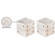 Meridian Furniture Dice Beige Travertine Decorative Dice