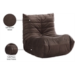 Meridian Furniture Relax Brown Velvet Upholstered Chair