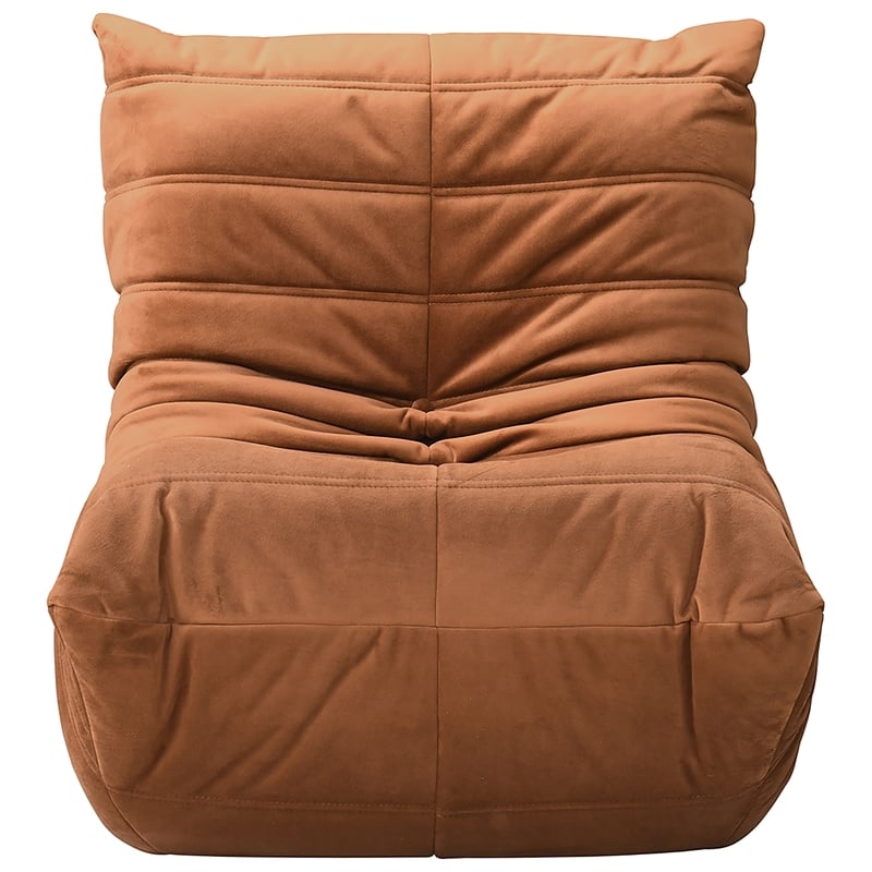 Meridian Furniture Relax Cognac Velvet Upholstered Chair