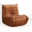 Meridian Furniture Relax Cognac Velvet Upholstered Chair