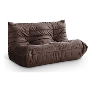 Meridian Furniture Relax 54.75&quot Brown Velvet Upholstered Loveseat
