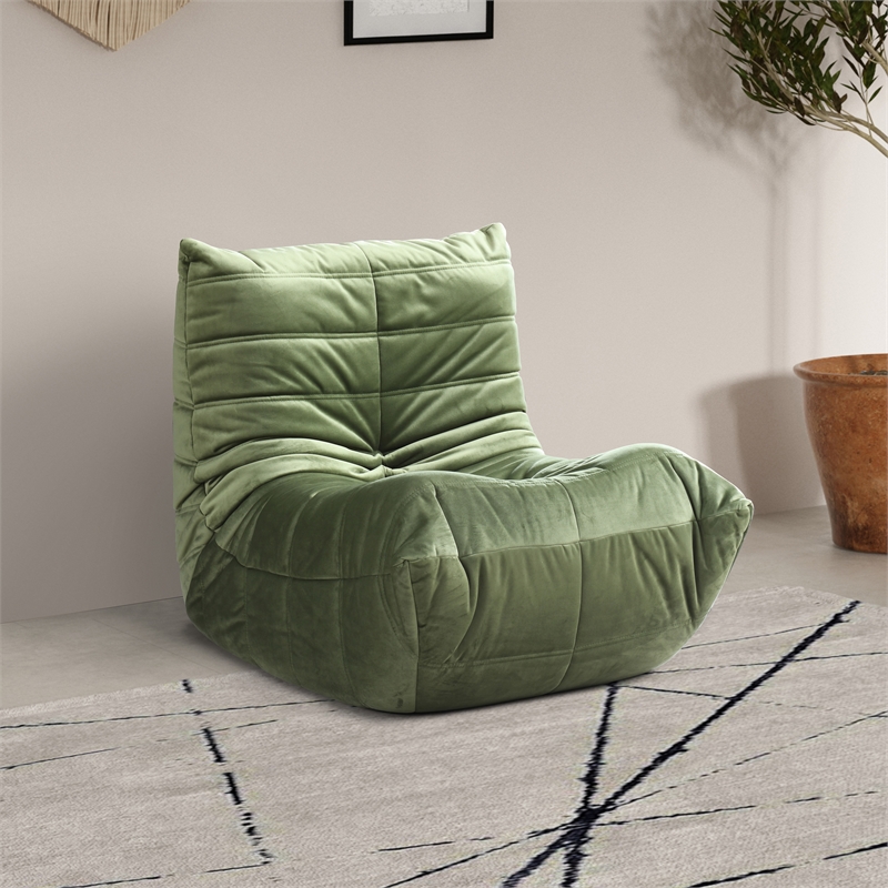 Meridian Furniture Relax Green Velvet Upholstered Chair
