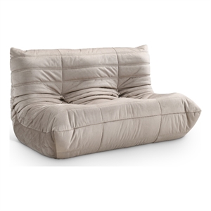 Meridian Furniture Relax 54.75&quot Taupe Velvet Upholstered Loveseat