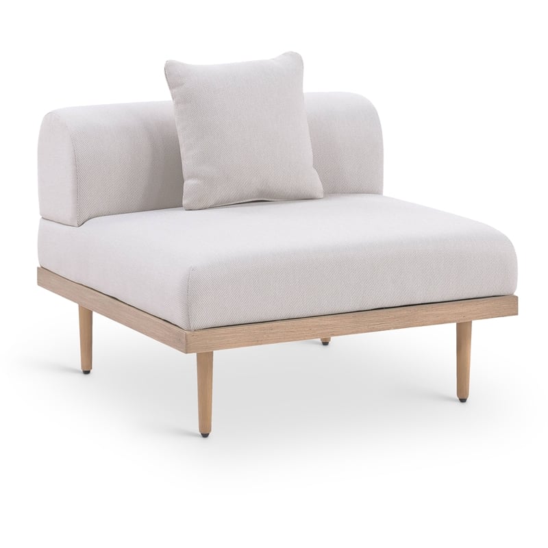 Meridian Furniture Beige Laguna Olefin Patio Armless Modular Chair